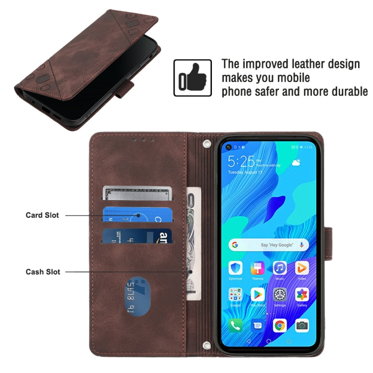 For Huawei nova 5T / Honor 20 Skin-feel Embossed Leather Phone Case