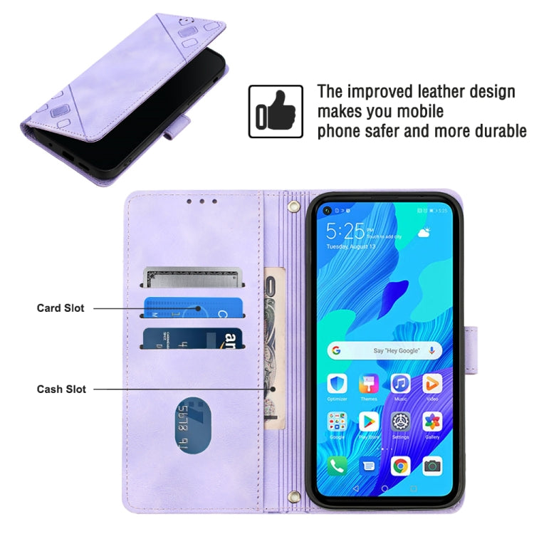 For Huawei nova 5T / Honor 20 Skin-feel Embossed Leather Phone Case