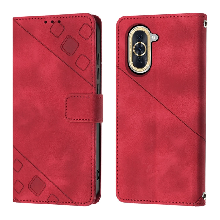 For Huawei nova 10 Skin-feel Embossed Leather Phone Case
