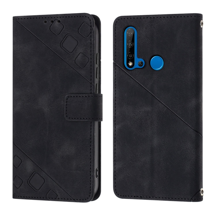 For Huawei P20 lite 2019 / nova 5i Skin-feel Embossed Leather Phone Case