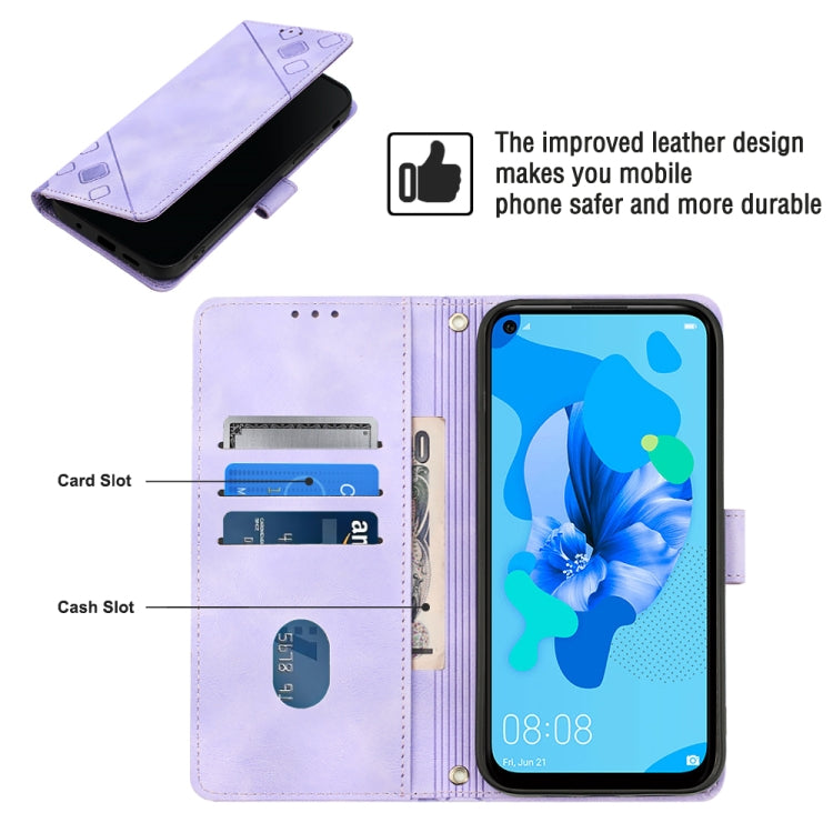 For Huawei P20 lite 2019 / nova 5i Skin-feel Embossed Leather Phone Case