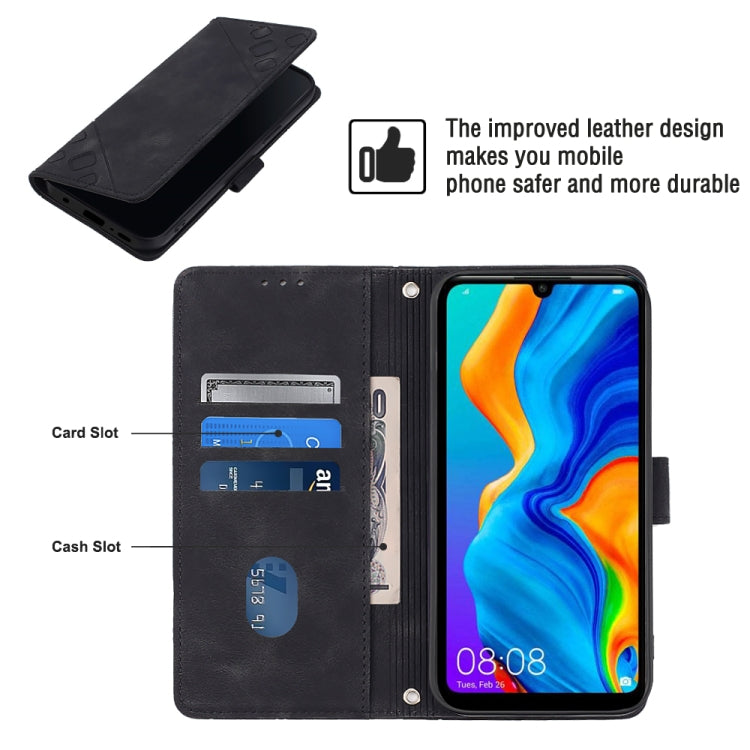 For Huawei P30 lite Skin-feel Embossed Leather Phone Case