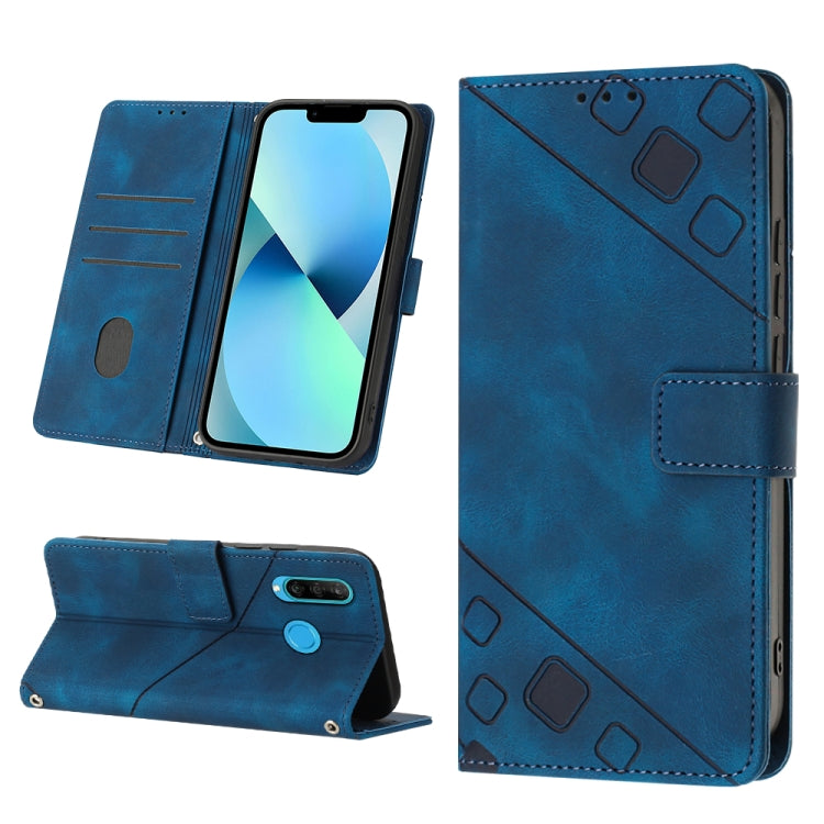For Huawei P30 lite Skin-feel Embossed Leather Phone Case