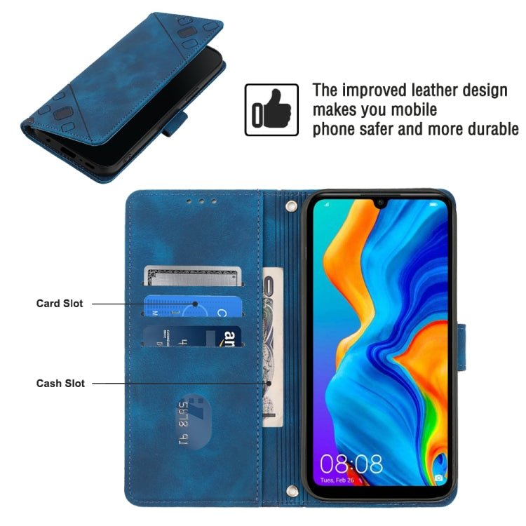 For Huawei P30 lite Skin-feel Embossed Leather Phone Case