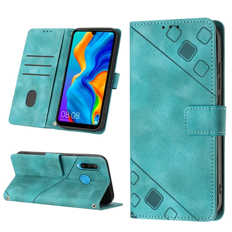 For Huawei P30 lite Skin-feel Embossed Leather Phone Case