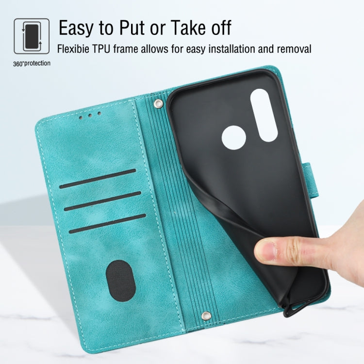 For Huawei P30 lite Skin-feel Embossed Leather Phone Case