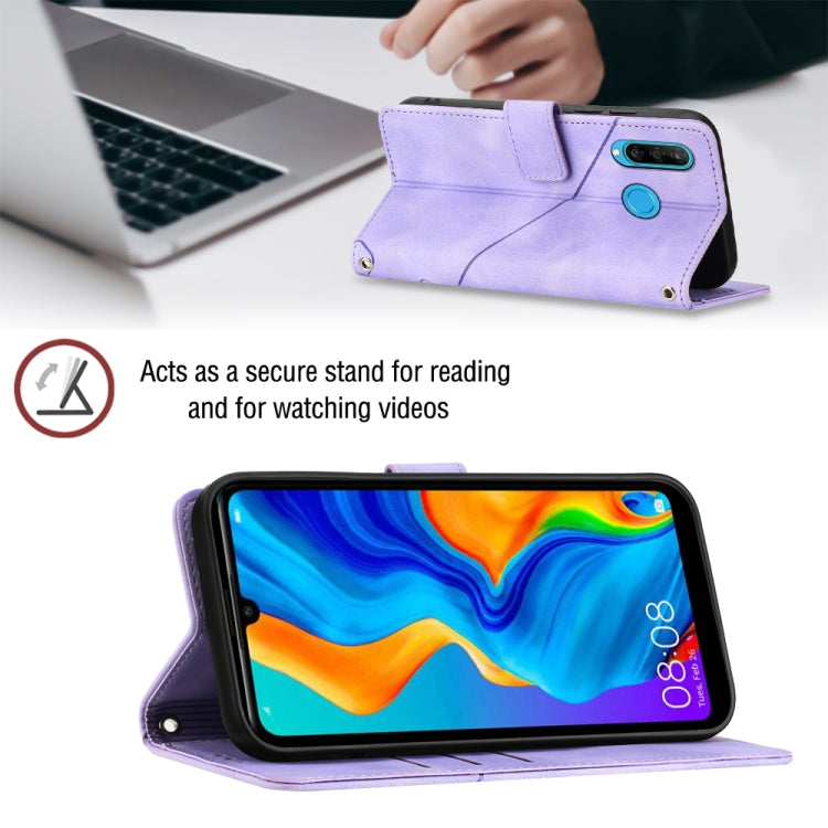 For Huawei P30 lite Skin-feel Embossed Leather Phone Case