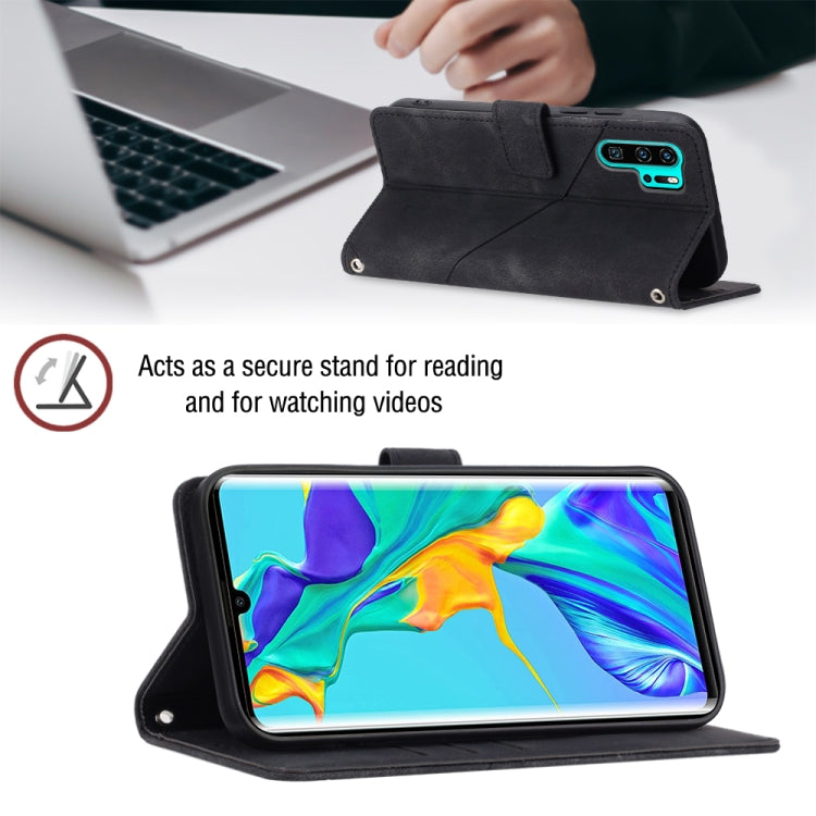 For Huawei P30 Pro Skin-feel Embossed Leather Phone Case