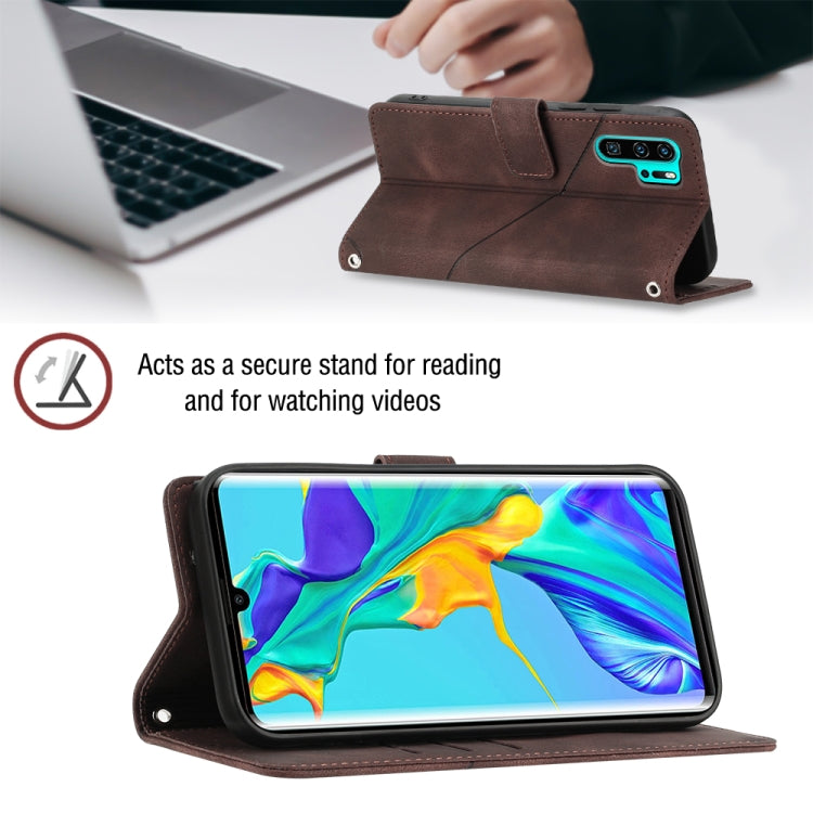 For Huawei P30 Pro Skin-feel Embossed Leather Phone Case