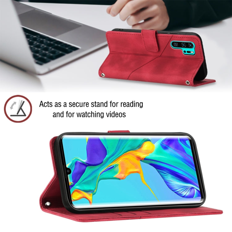 For Huawei P30 Pro Skin-feel Embossed Leather Phone Case