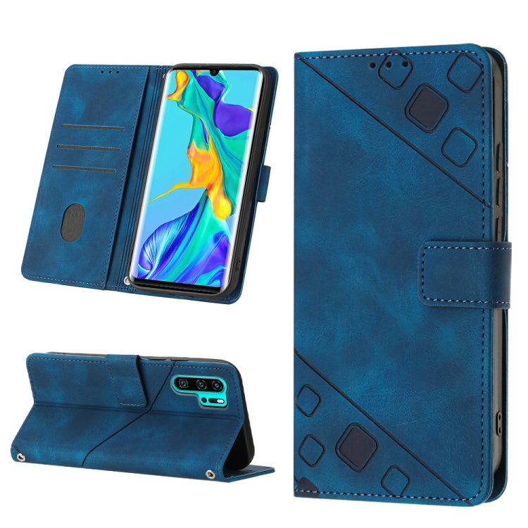 For Huawei P30 Pro Skin-feel Embossed Leather Phone Case