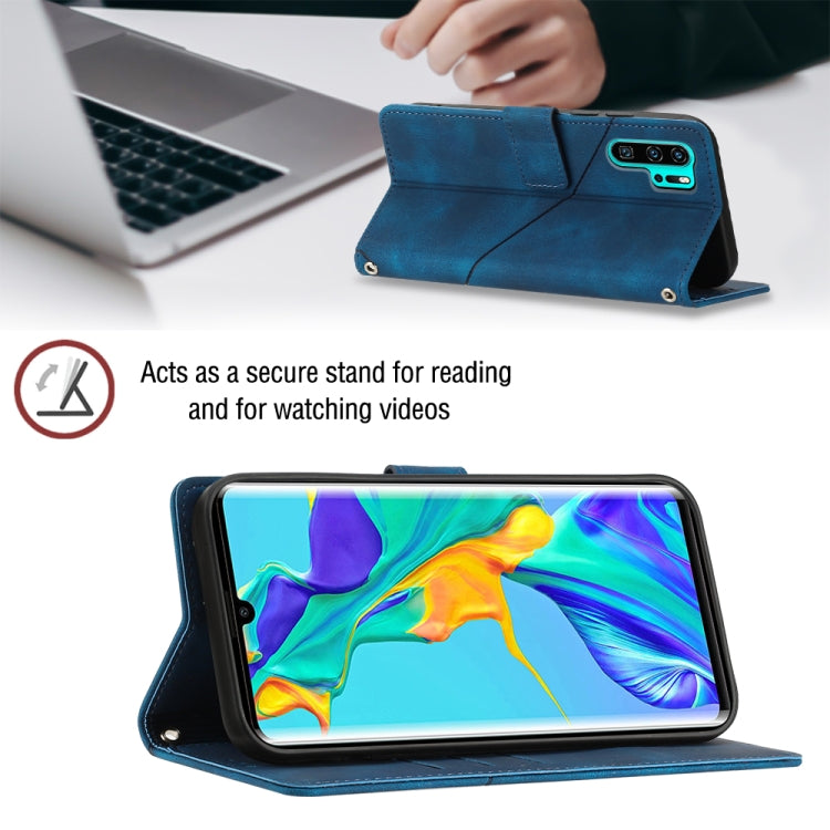 For Huawei P30 Pro Skin-feel Embossed Leather Phone Case