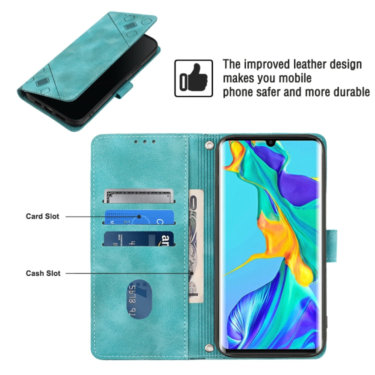 For Huawei P30 Pro Skin-feel Embossed Leather Phone Case