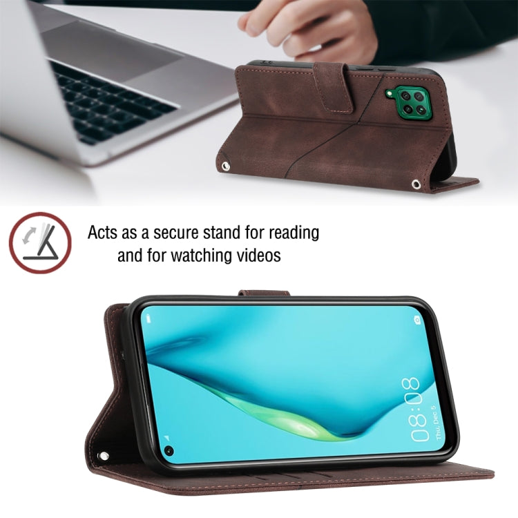 For Huawei P40 lite/nova 6 SE / nova 7i Skin-feel Embossed Leather Phone Case