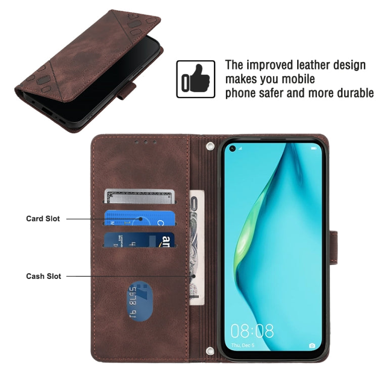 For Huawei P40 lite/nova 6 SE / nova 7i Skin-feel Embossed Leather Phone Case