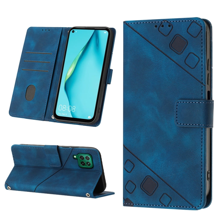 For Huawei P40 lite/nova 6 SE / nova 7i Skin-feel Embossed Leather Phone Case