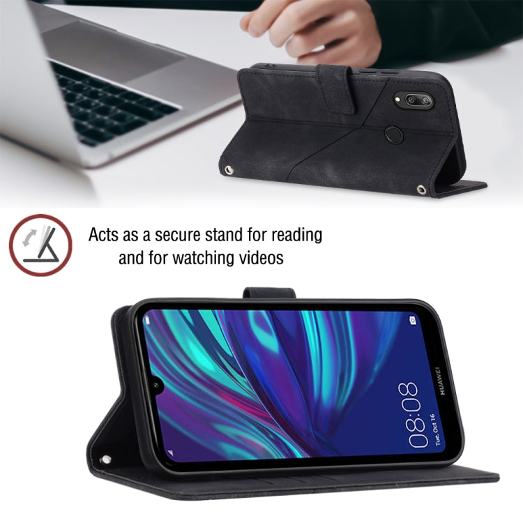 For Huawei Y7 2019 / Enjoy 9 Skin-feel Embossed Leather Phone Case