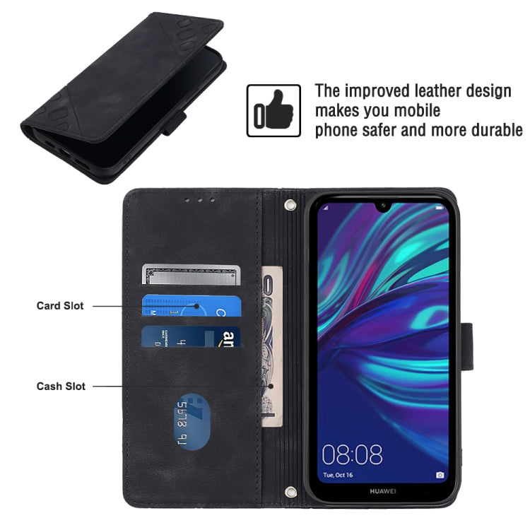 For Huawei Y7 2019 / Enjoy 9 Skin-feel Embossed Leather Phone Case
