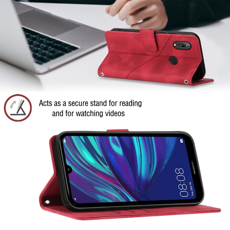 For Huawei Y7 2019 / Enjoy 9 Skin-feel Embossed Leather Phone Case