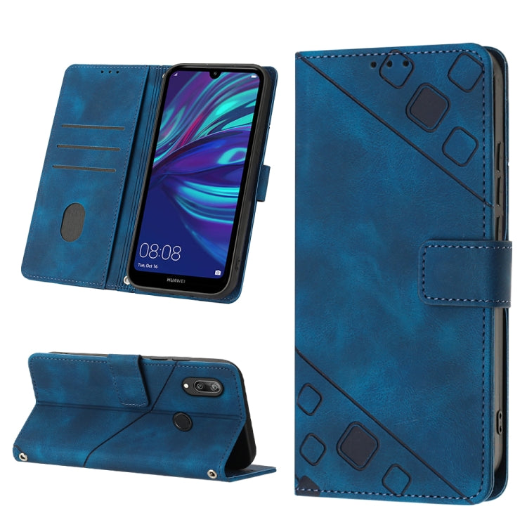 For Huawei Y7 2019 / Enjoy 9 Skin-feel Embossed Leather Phone Case