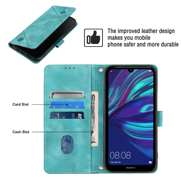 For Huawei Y7 2019 / Enjoy 9 Skin-feel Embossed Leather Phone Case