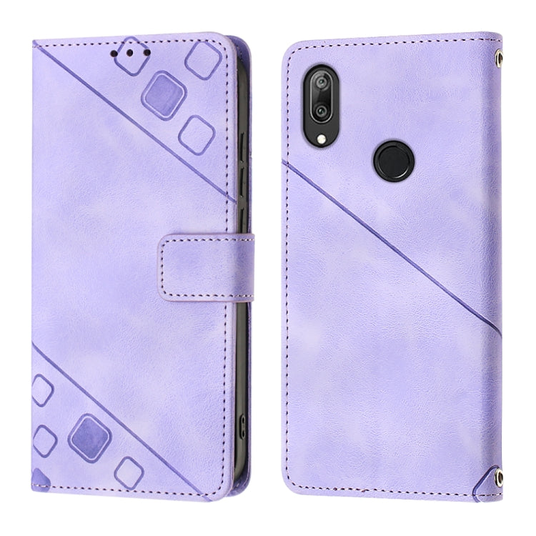 For Huawei Y7 2019 / Enjoy 9 Skin-feel Embossed Leather Phone Case
