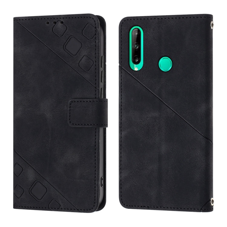 For Huawei Y7p/Honor 9C Global/P40 lite E Skin-feel Embossed Leather Phone Case
