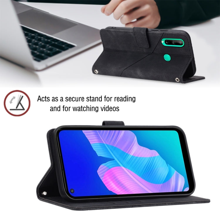 For Huawei Y7p/Honor 9C Global/P40 lite E Skin-feel Embossed Leather Phone Case