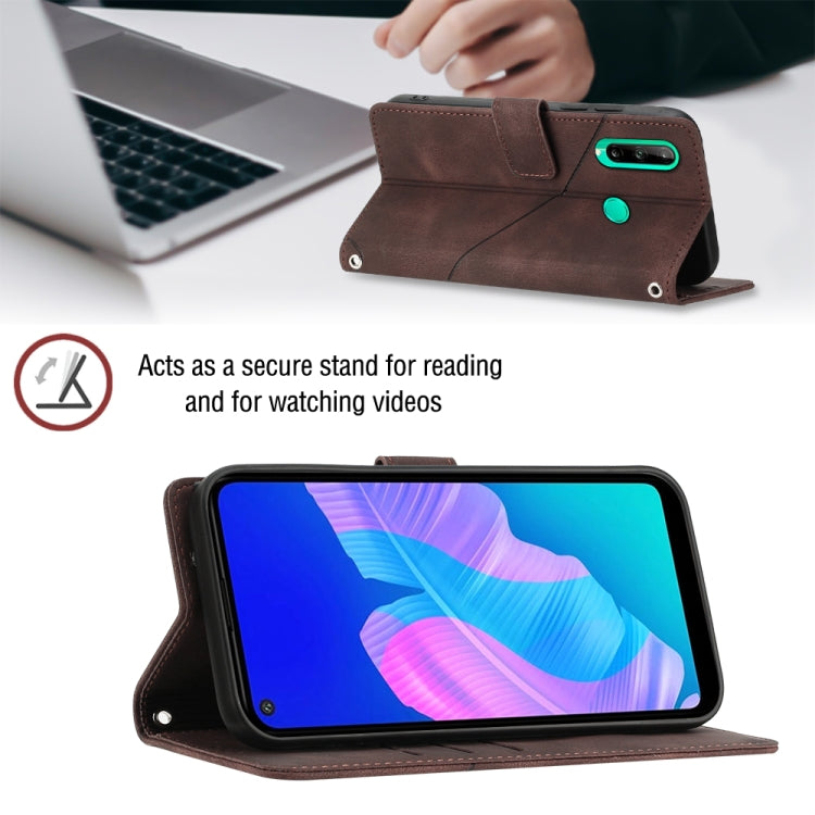 For Huawei Y7p/Honor 9C Global/P40 lite E Skin-feel Embossed Leather Phone Case