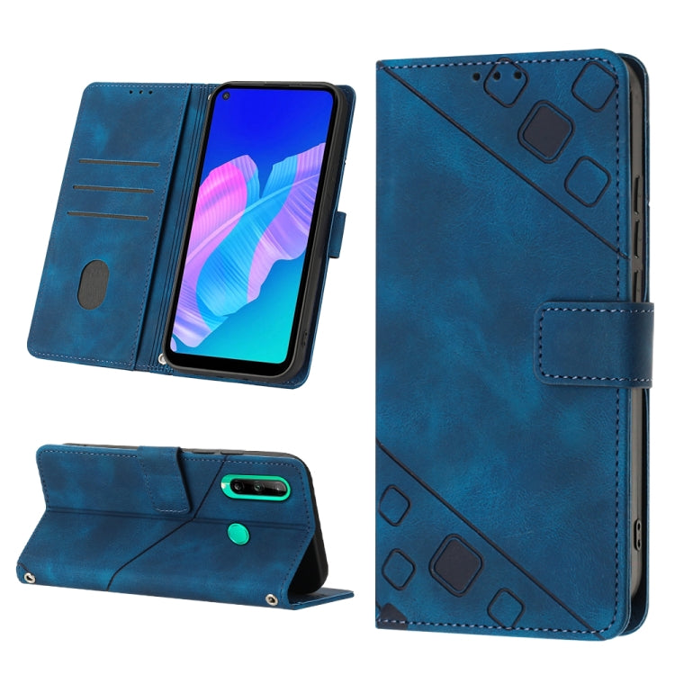 For Huawei Y7p/Honor 9C Global/P40 lite E Skin-feel Embossed Leather Phone Case