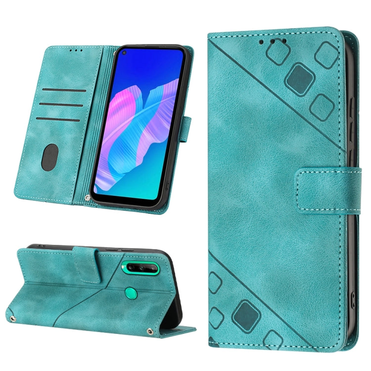 For Huawei Y7p/Honor 9C Global/P40 lite E Skin-feel Embossed Leather Phone Case