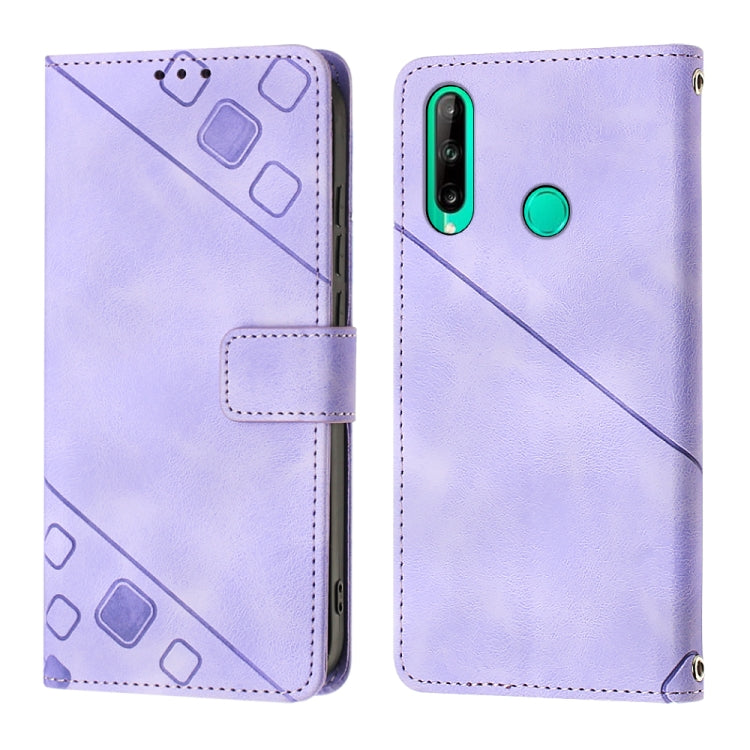 For Huawei Y7p/Honor 9C Global/P40 lite E Skin-feel Embossed Leather Phone Case