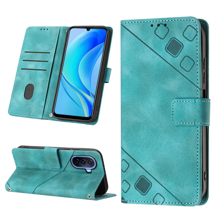 For Huawei Enjoy 50 / nova Y70 Plus Global Skin-feel Embossed Leather Phone Case