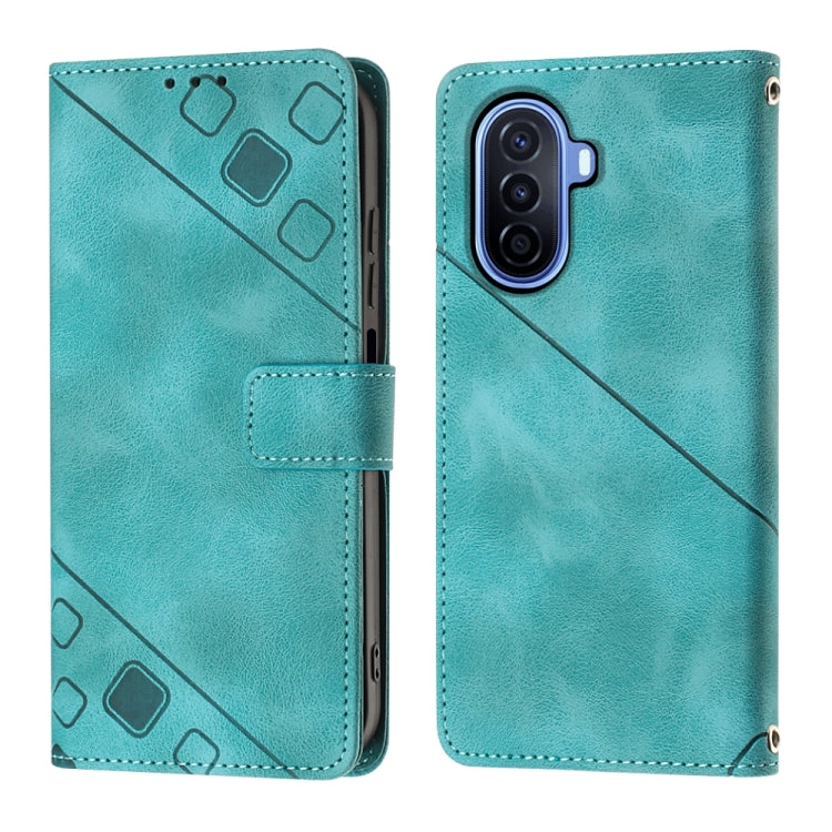 For Huawei Enjoy 50 / nova Y70 Plus Global Skin-feel Embossed Leather Phone Case