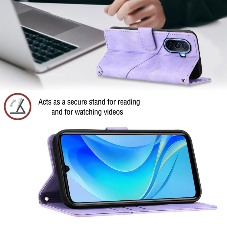 For Huawei Enjoy 50 / nova Y70 Plus Global Skin-feel Embossed Leather Phone Case