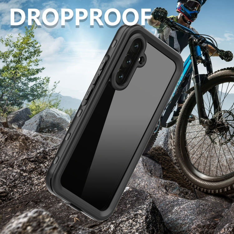 For Samsung Galaxy A54 5G RedPepper Transparent Dot Shockproof Waterproof PC + TPU Phone Case(Black)