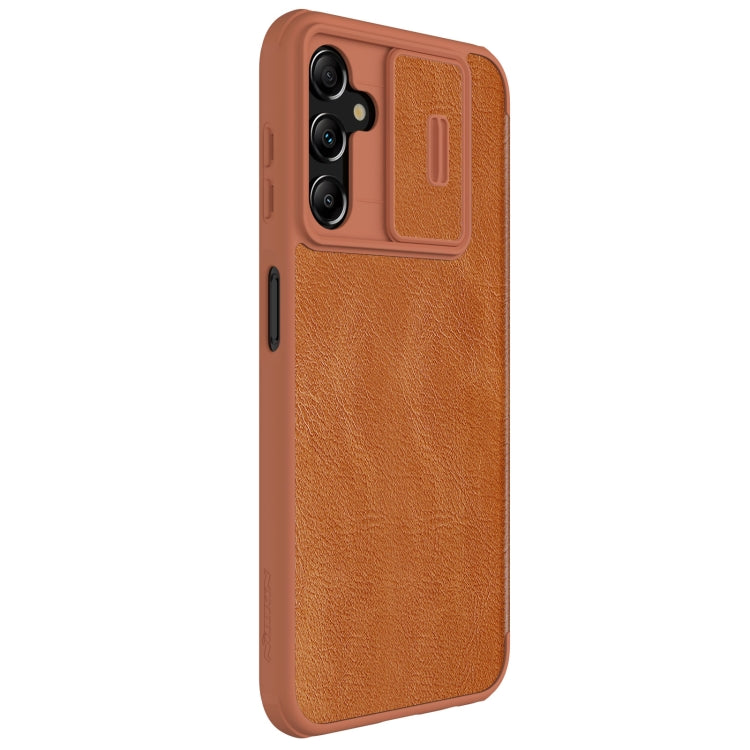 For Samsung Galaxy A14 4G NILLKIN QIN Series Pro Sliding Camera Cover Design Leather Phone Case