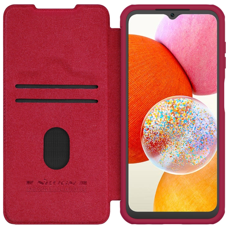 For Samsung Galaxy A14 4G NILLKIN QIN Series Pro Sliding Camera Cover Design Leather Phone Case
