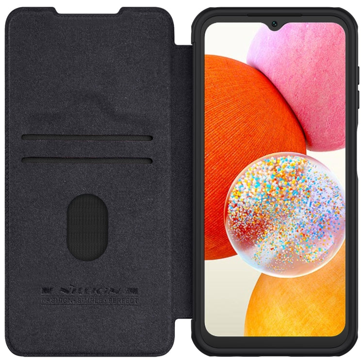 For Samsung Galaxy A14 4G NILLKIN QIN Series Pro Sliding Camera Cover Design Leather Phone Case