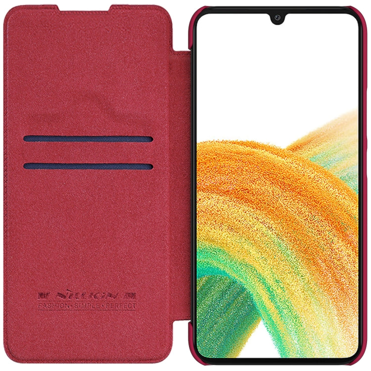 For Samsung Galaxy A34 5G NILLKIN QIN Series Crazy Horse Texture Leather Case