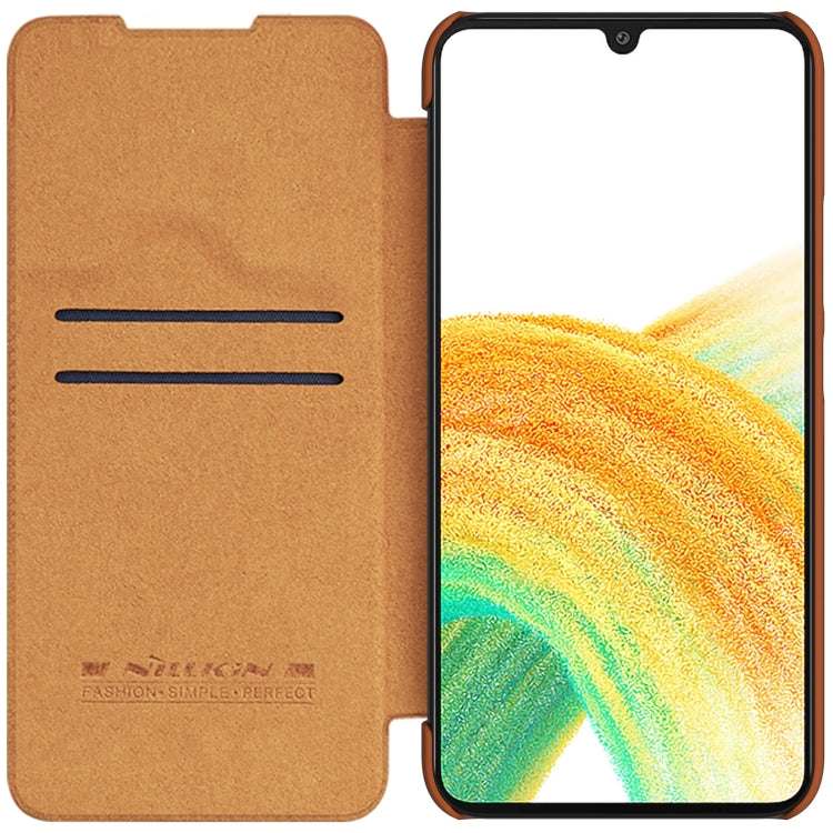 For Samsung Galaxy A34 5G NILLKIN QIN Series Crazy Horse Texture Leather Case