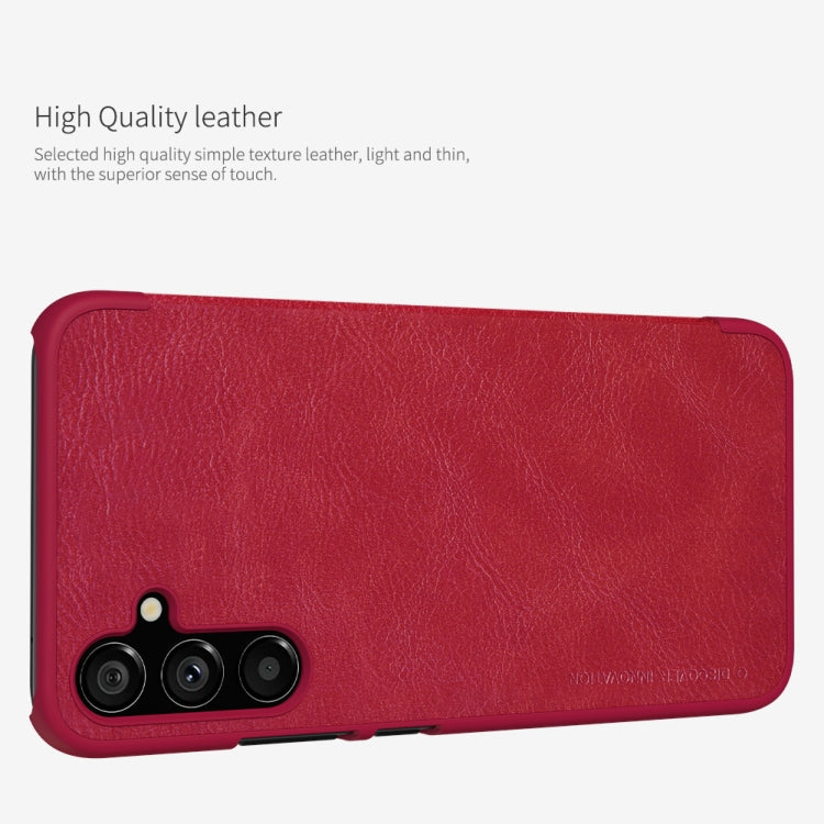 For Samsung Galaxy A34 5G NILLKIN QIN Series Crazy Horse Texture Leather Case