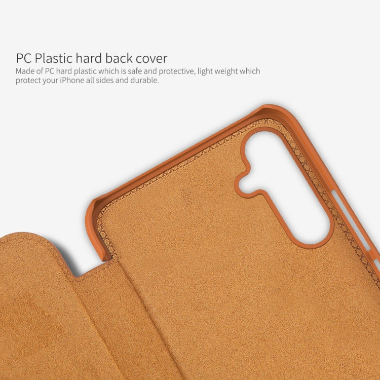 For Samsung Galaxy A34 5G NILLKIN QIN Series Crazy Horse Texture Leather Case