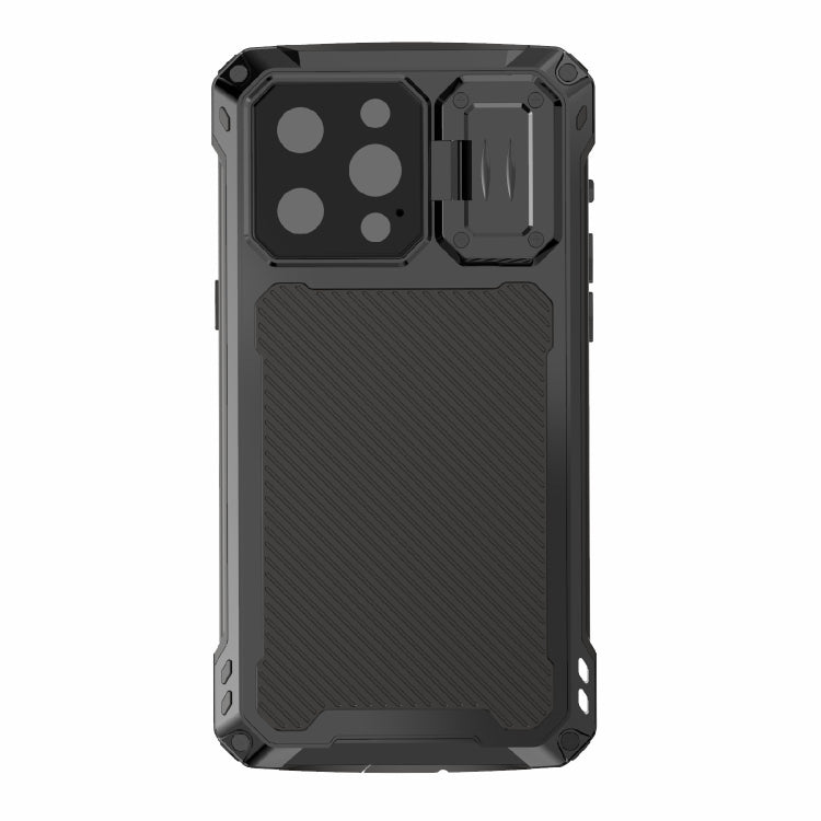 For iPhone 14 Pro Max RedPepper Silver Shield Series All-inclusive Lens Metal Phone Case