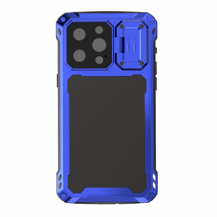 For iPhone 14 Pro Max RedPepper Silver Shield Series All-inclusive Lens Metal Phone Case