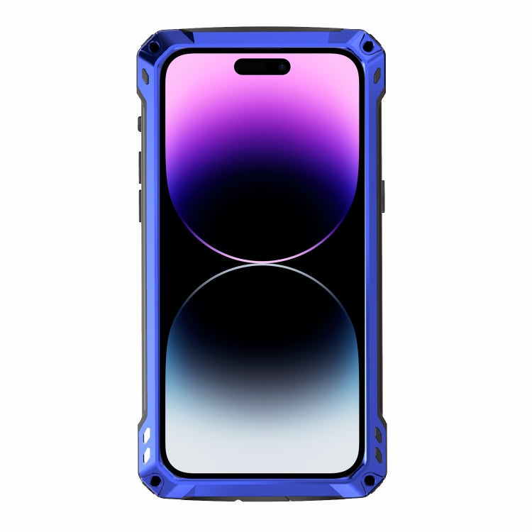 For iPhone 14 Pro Max RedPepper Silver Shield Series All-inclusive Lens Metal Phone Case