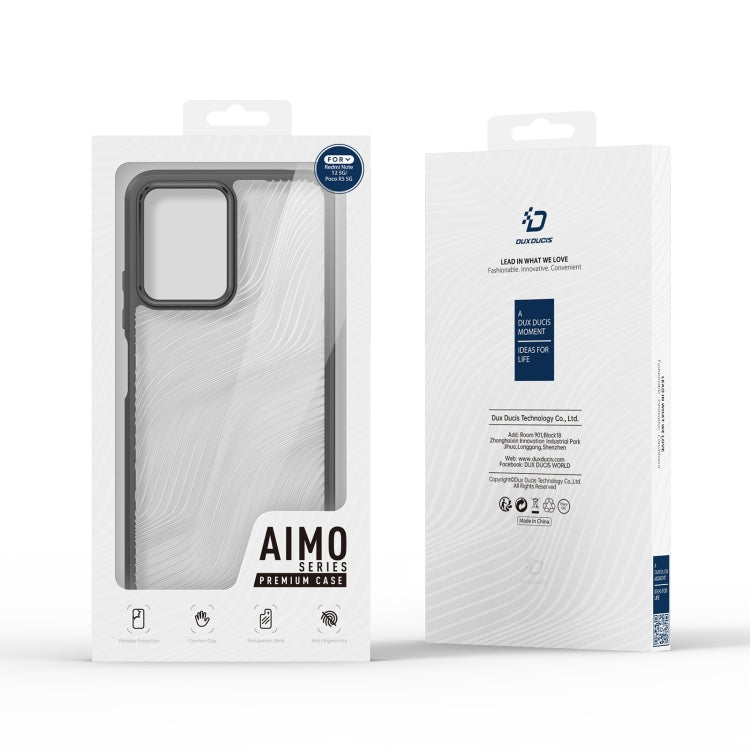 For Xiaomi Redmi Note 12 5G Global / Poco X5 5G / Redmi Note 12R Pro DUX DUCIS Aimo Series TPU + PC Frosted Feel Phone Case(Black)