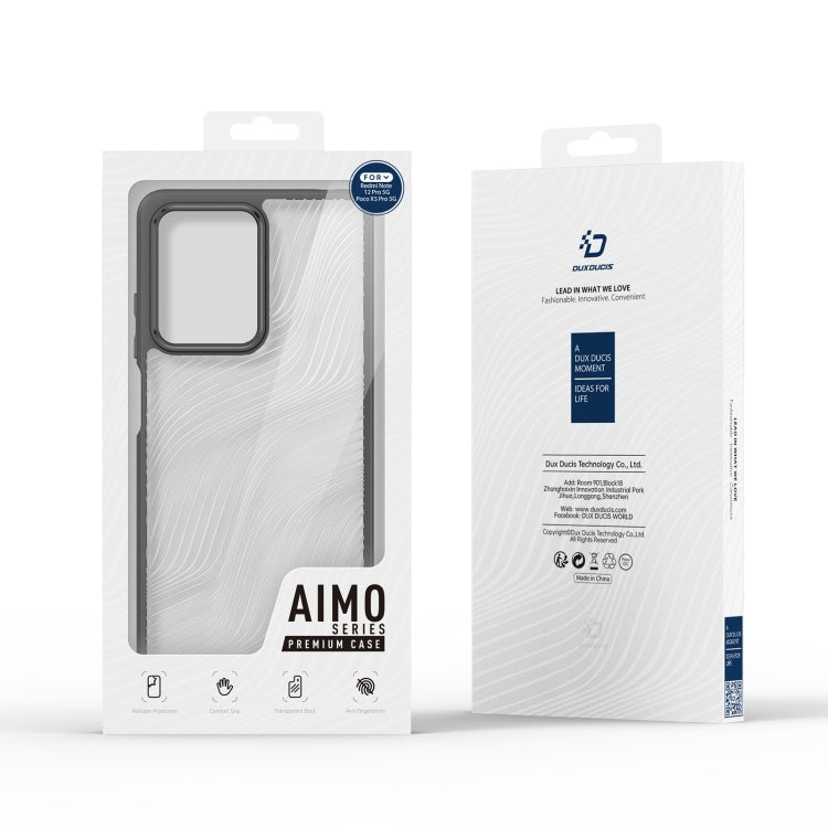 For Xiaomi Redmi Note 12 Pro 5G Global / Poco X5 Pro 5G DUX DUCIS Aimo Series TPU + PC Frosted Feel Phone Case(Black)