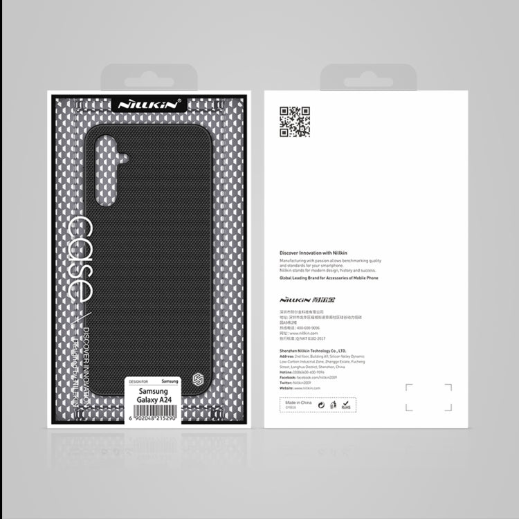 For Samsung Galaxy A24 NILLKIN Shockproof TPU + PC Textured Phone Case(Black)