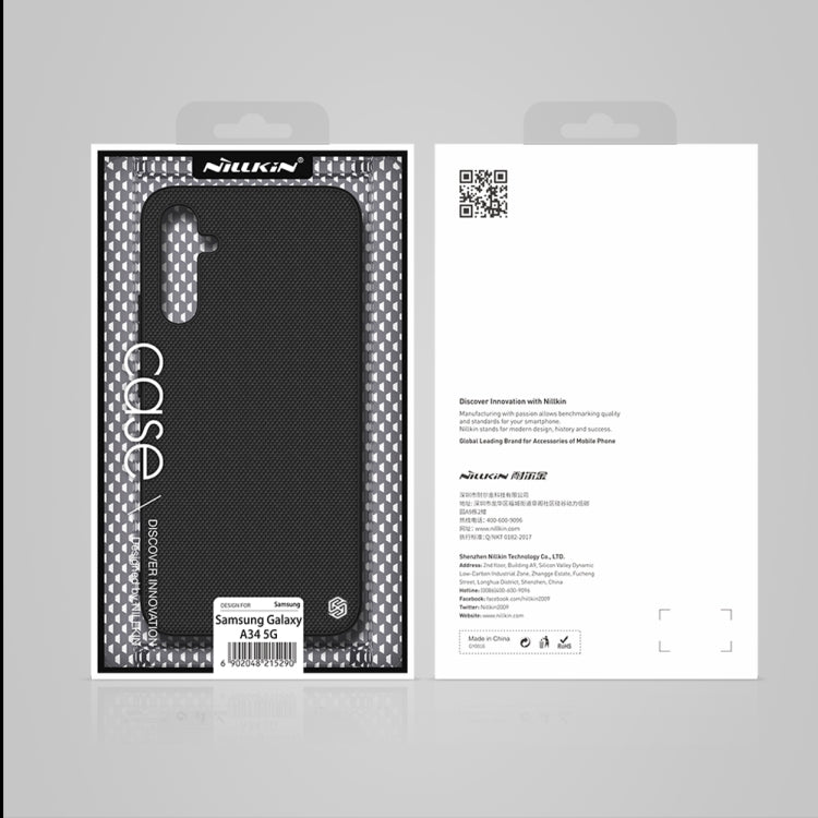 For Samsung Galaxy A34 5G NILLKIN Shockproof TPU + PC Textured Phone Case(Black)